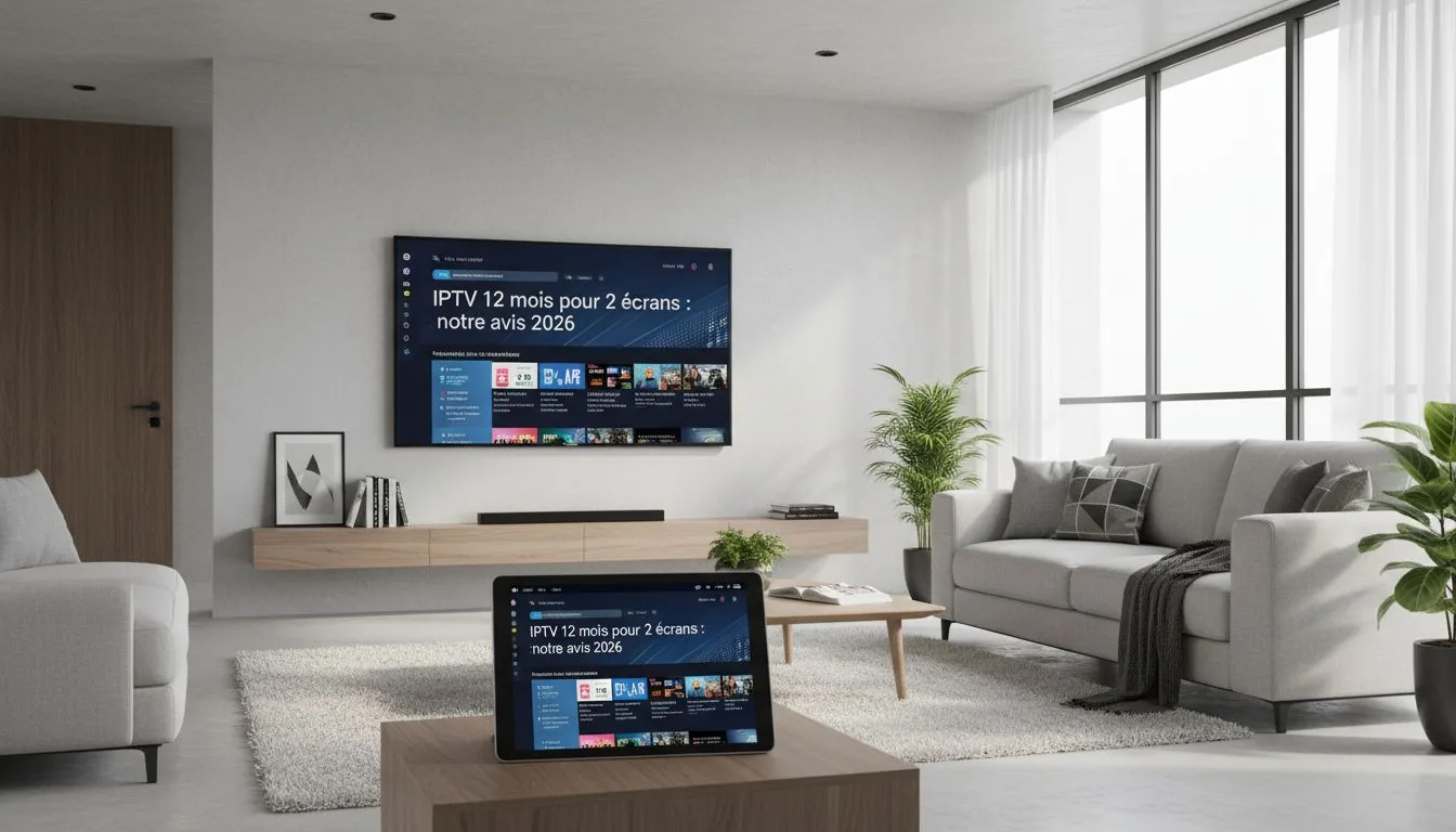 IPTV 12 mois pour 2 écrans : notre avis 2026
